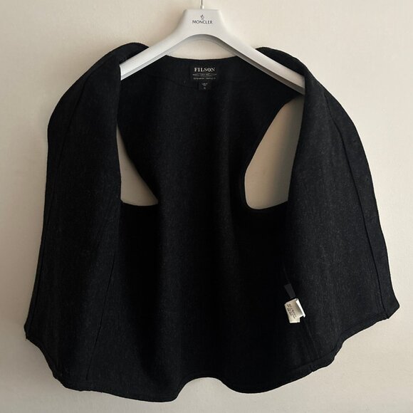 $415 Filson Charcoal Mackinaw Wool Vest Large - XL Made in USA - Picture 9 of 10